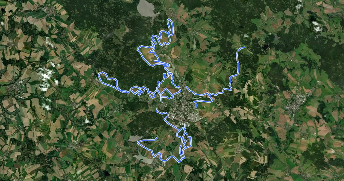 Маршрут Ski region Žďársko на спутниковом снимке