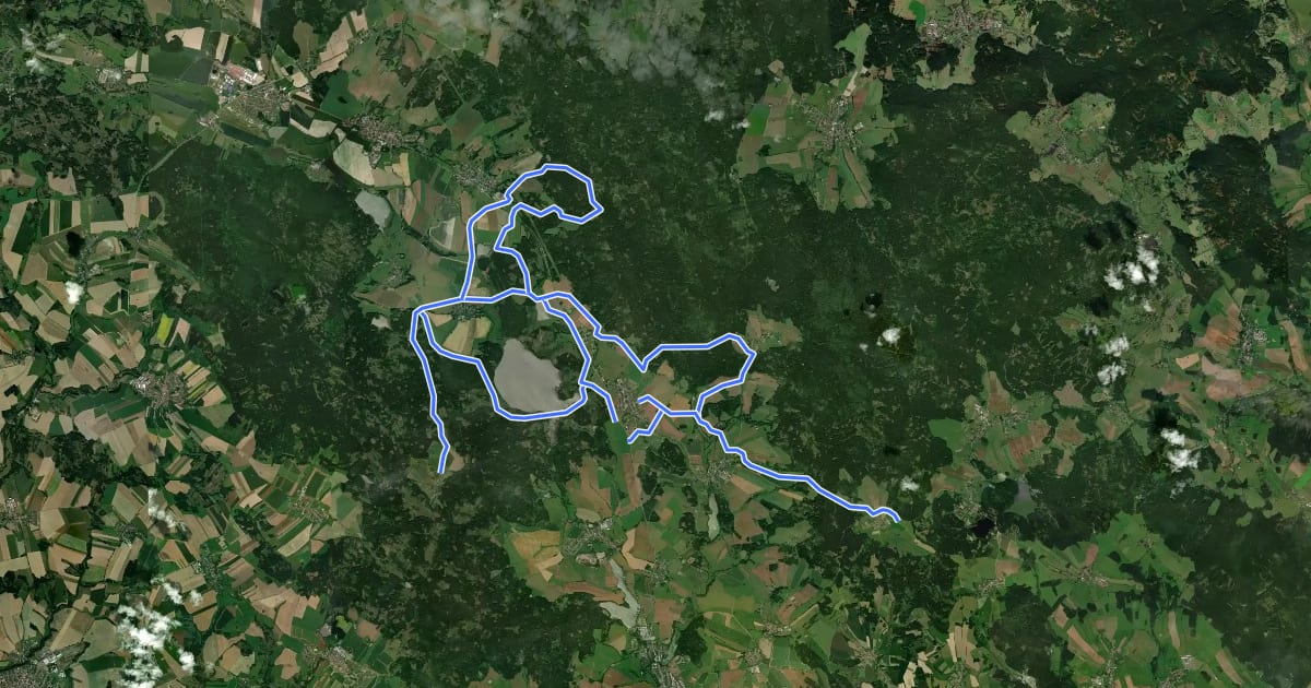 Маршрут Ski Velké Dářko на спутниковом снимке