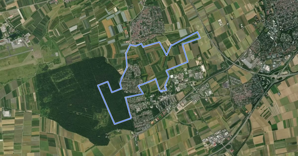 Маршрут Skiausfahrten.de-Trail на спутниковом снимке