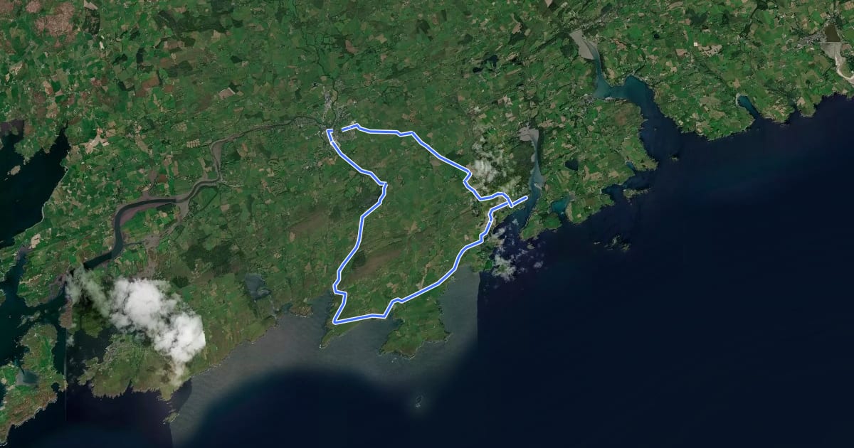 Маршрут Skibbereen Cycle Hub - Loop 1 на спутниковом снимке