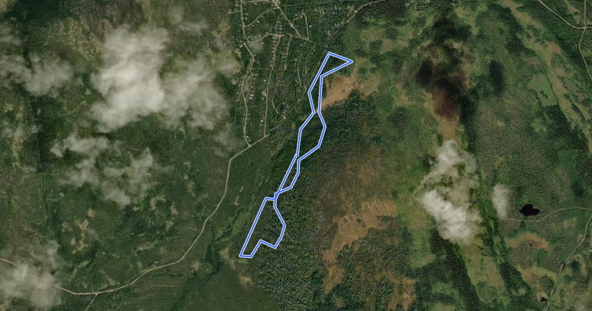 Маршрут Skidspår 5 km на спутниковом снимке