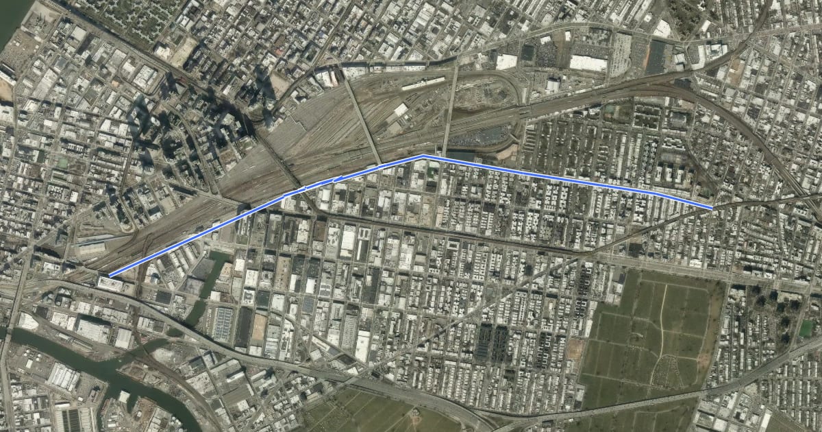 Маршрут Skillman Avenue на спутниковом снимке