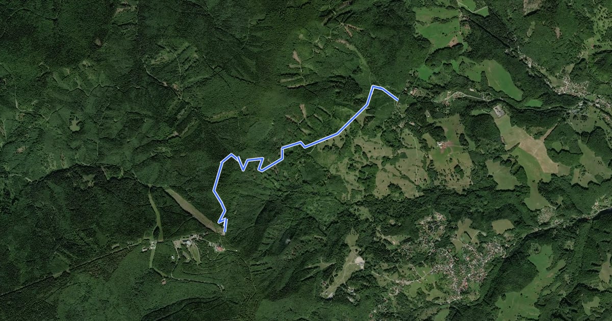 Маршрут Skitour trasa C - Tunel на спутниковом снимке