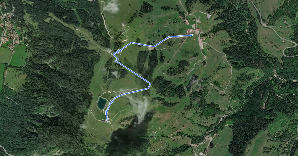 Маршрут Skitourenabend Sudelfeld Route 2 на спутниковом снимке
