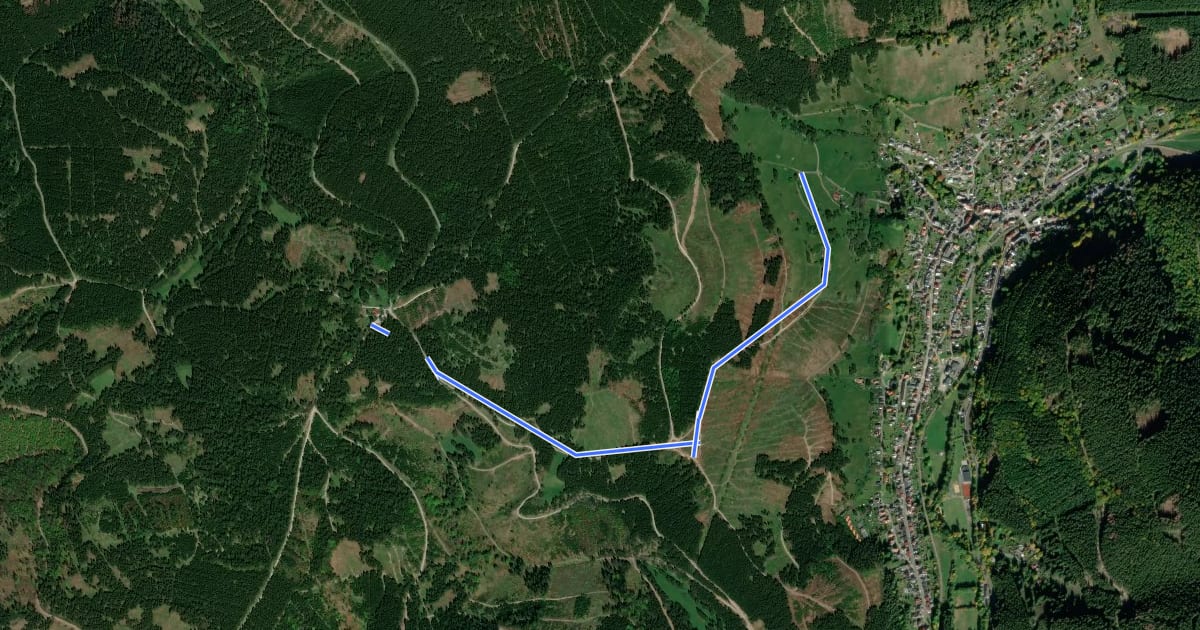 Маршрут Skiwanderweg Eisenweg на спутниковом снимке