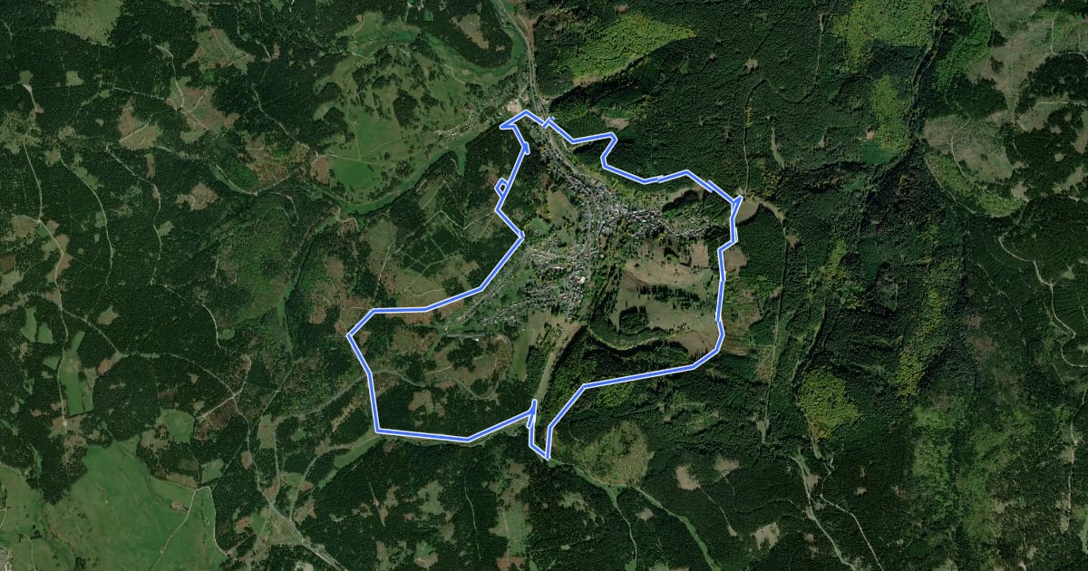 Маршрут Skiwanderweg entlang des Panoramaweges на спутниковом снимке