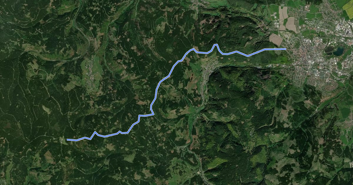 Маршрут Skiwanderweg Ilmenau bis Schmücke на спутниковом снимке