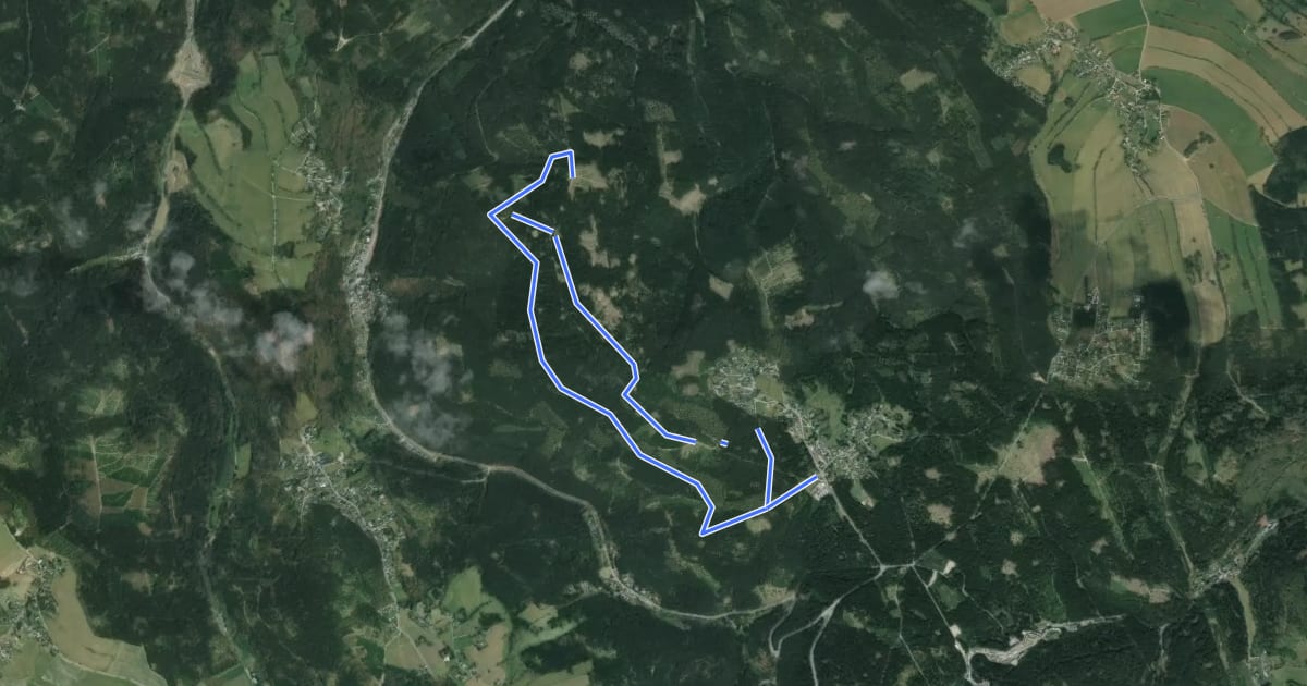 Маршрут Skiwanderweg Tellkoppe на спутниковом снимке