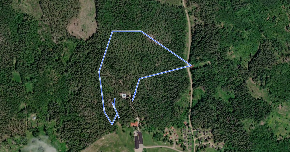 Маршрут Skogsstigen 1,6 km на спутниковом снимке