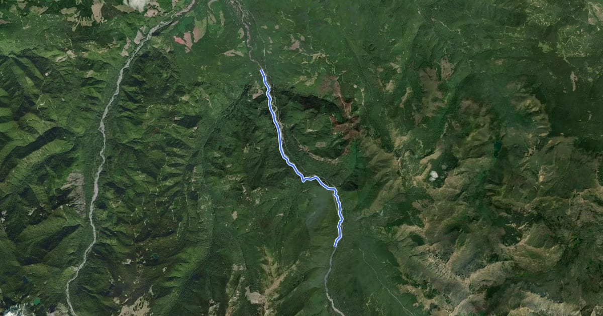 Маршрут Skookum Flats Trail на спутниковом снимке