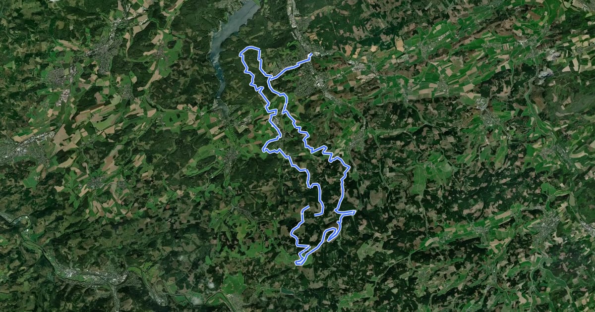 Маршрут SKS-Bike-Trail Sundern на спутниковом снимке