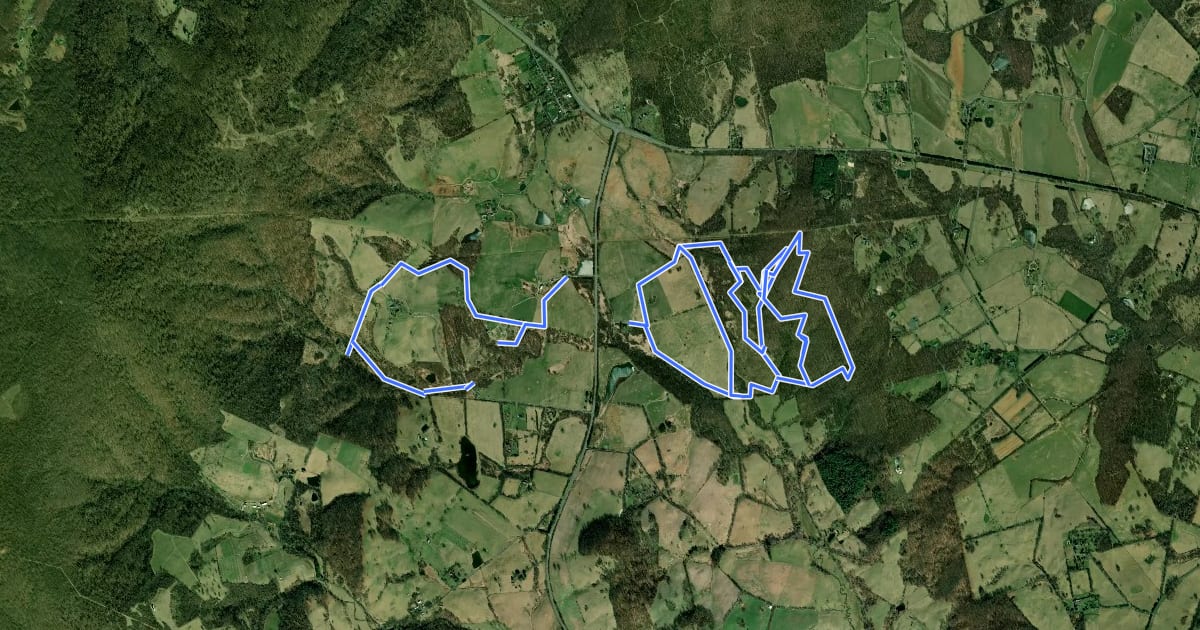 Маршрут Sky Meadows State Park на спутниковом снимке