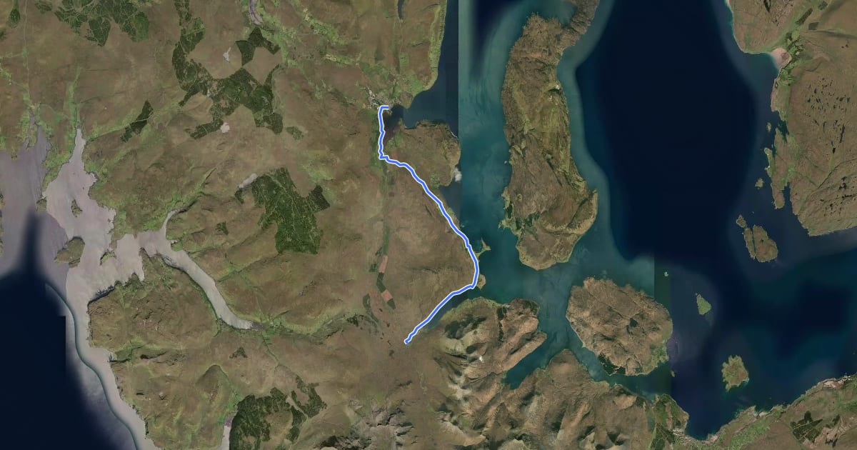 Маршрут Skye Trail - Stage 4 на спутниковом снимке