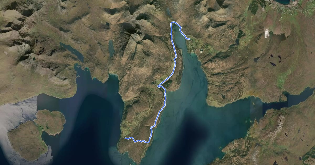 Маршрут Skye Trail - Stage 6 на спутниковом снимке
