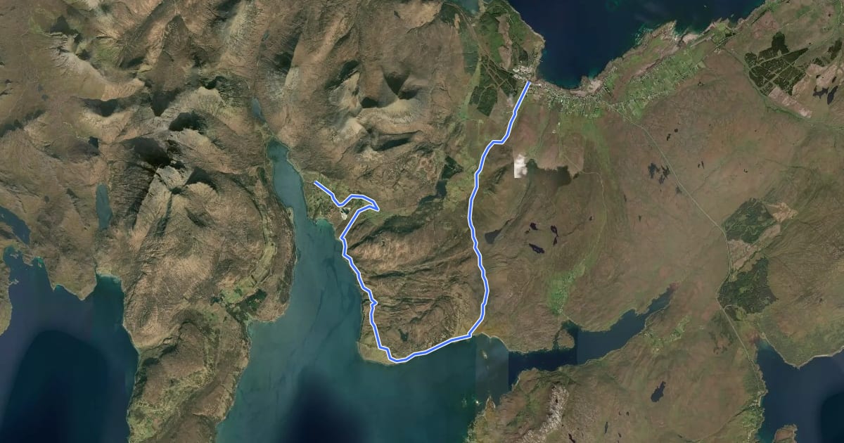 Маршрут Skye Trail - Stage 7 на спутниковом снимке