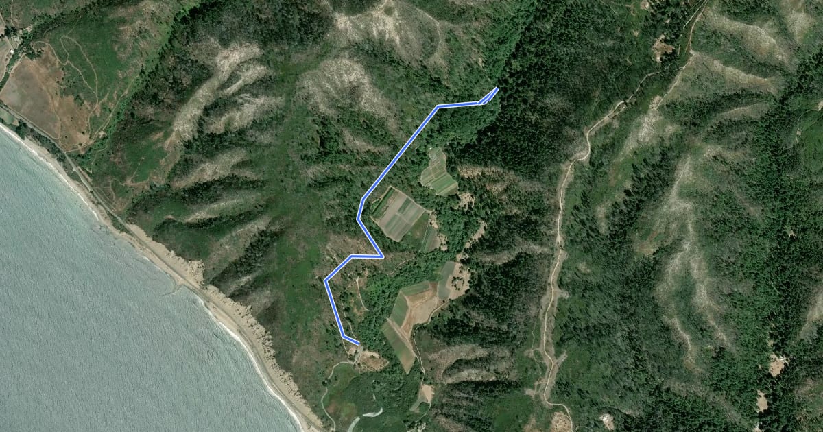 Маршрут Skyline To The Sea Trail Equestrian 1 на спутниковом снимке
