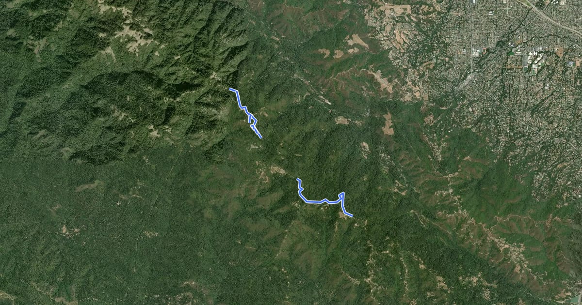 Маршрут Skyline Trail на спутниковом снимке