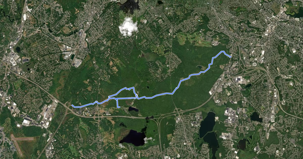 Маршрут Skyline Trail на спутниковом снимке