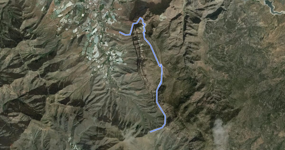 Маршрут SL-1, Dgda. Tasarte - El Viso - Hoya des Mediodia - El Pinillo - La Aldea de San Nicolas на спутниковом снимке