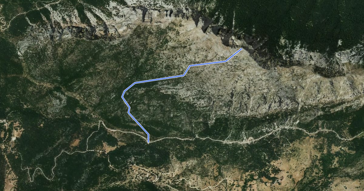 Маршрут SL-A 117 El Torreón на спутниковом снимке