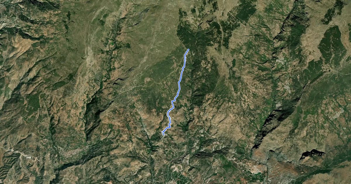 Маршрут SL-A 387 Acequia de Barjas - A.R. Puente Palo на спутниковом снимке