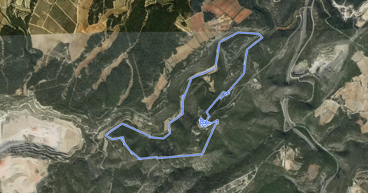 Маршрут SL-C 131 Ruta de les Fonts i els Forns на спутниковом снимке