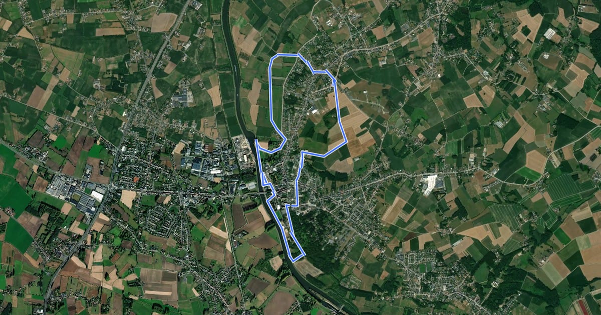 Маршрут Slag bij Gavere Route на спутниковом снимке