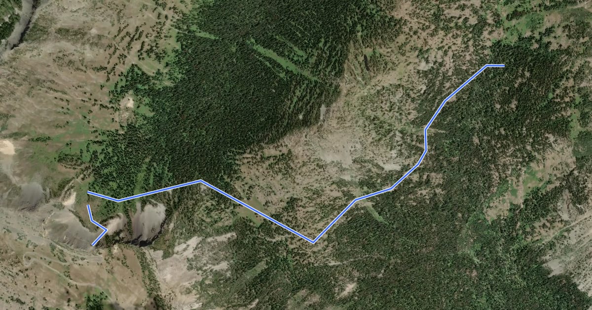 Маршрут Slate Pass Trail на спутниковом снимке