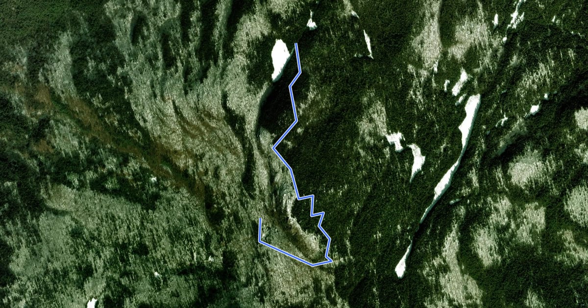 Маршрут Sleeping Beauty Trail на спутниковом снимке