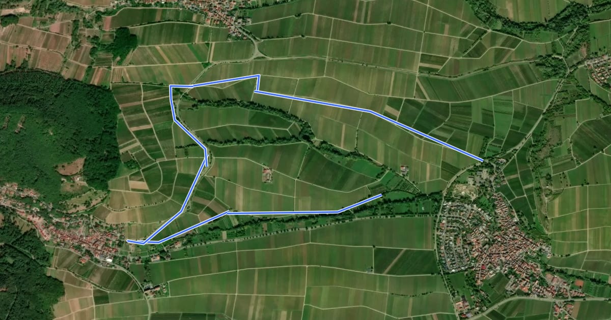 Маршрут Slevogtweg на спутниковом снимке