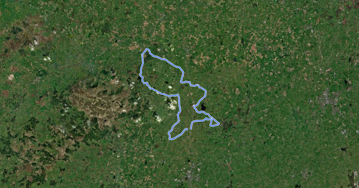 Маршрут Sliabh Beagh Route 1 - McKenna Trail на спутниковом снимке