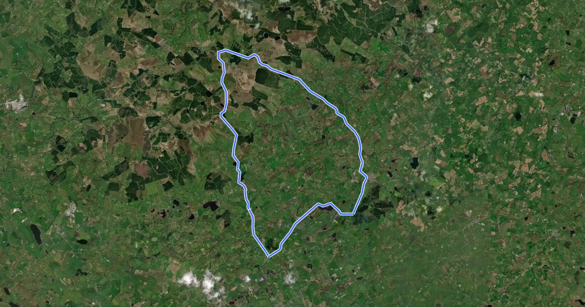 Маршрут Sliabh Beagh Route 3 - Finn Trail на спутниковом снимке
