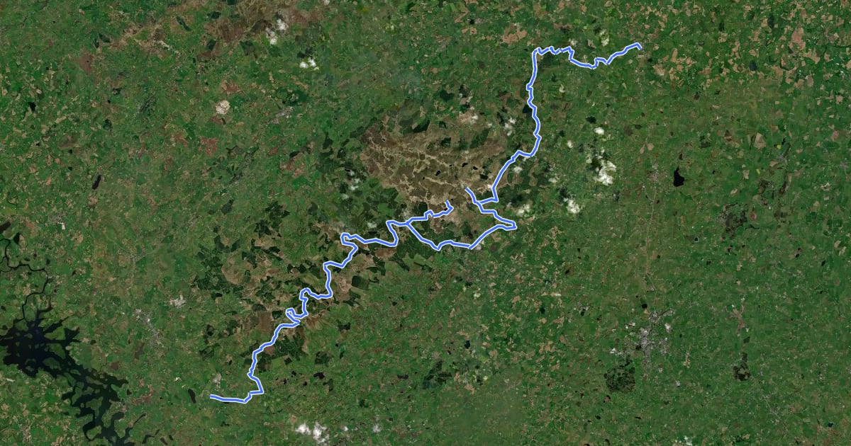 Маршрут Sliabh Beagh Way на спутниковом снимке