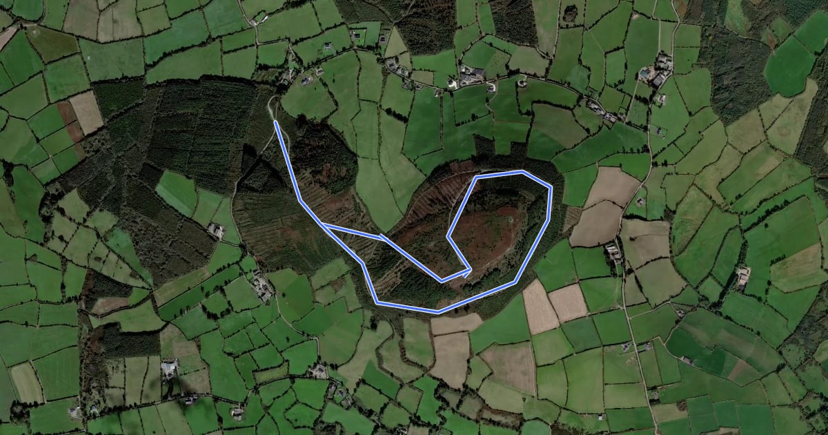 Маршрут Sliabh Gréine Loop на спутниковом снимке