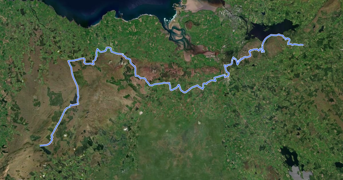 Маршрут Sligo Way на спутниковом снимке