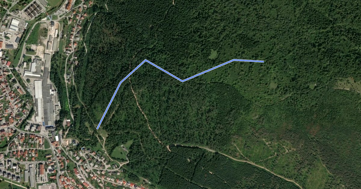 Маршрут Slivnica Freeride на спутниковом снимке