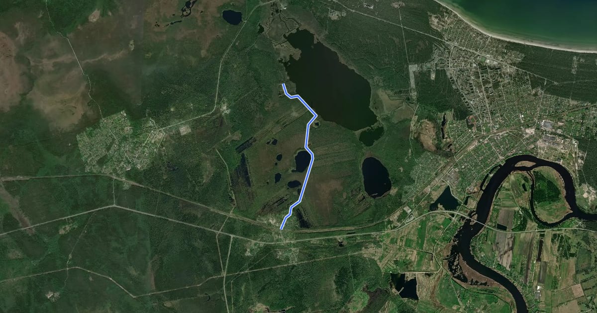 Маршрут Slokas ezera velomaršruts на спутниковом снимке