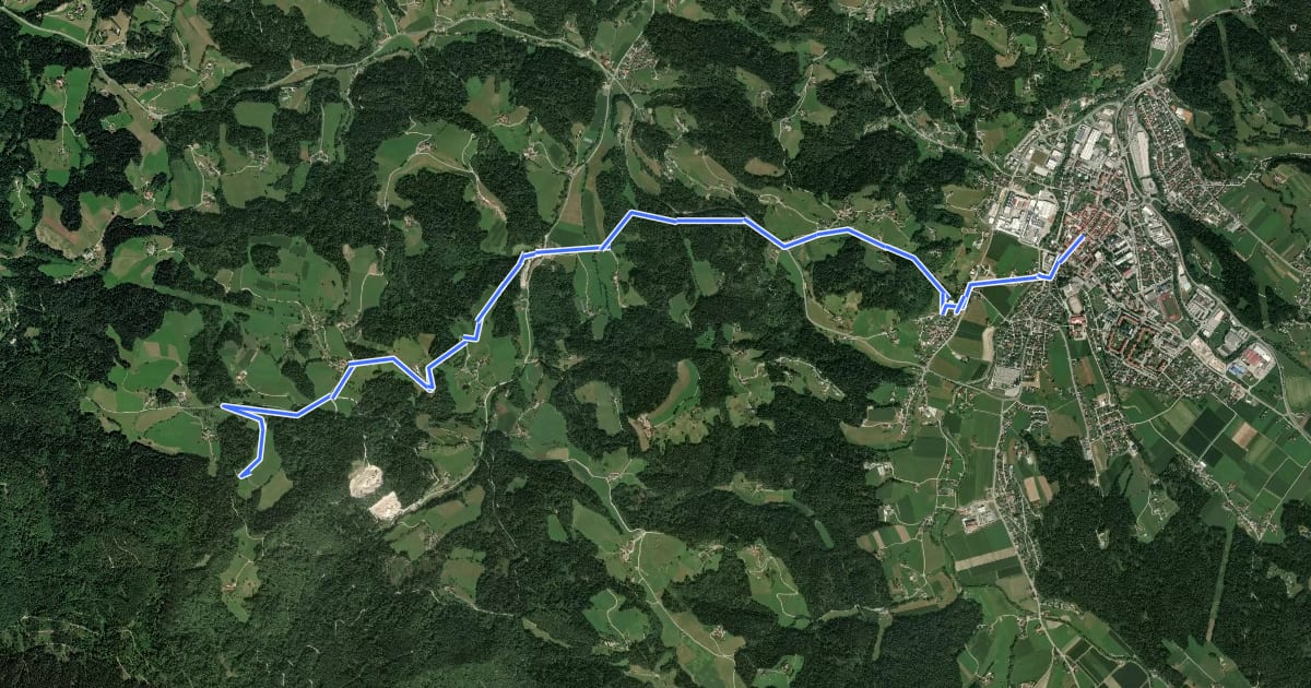 Маршрут Slovenj Gradec - Poštarski dom на спутниковом снимке