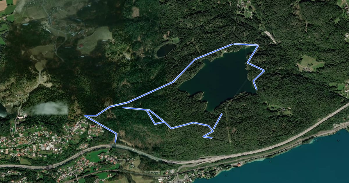 Маршрут Slow Trail Römerschlucht на спутниковом снимке