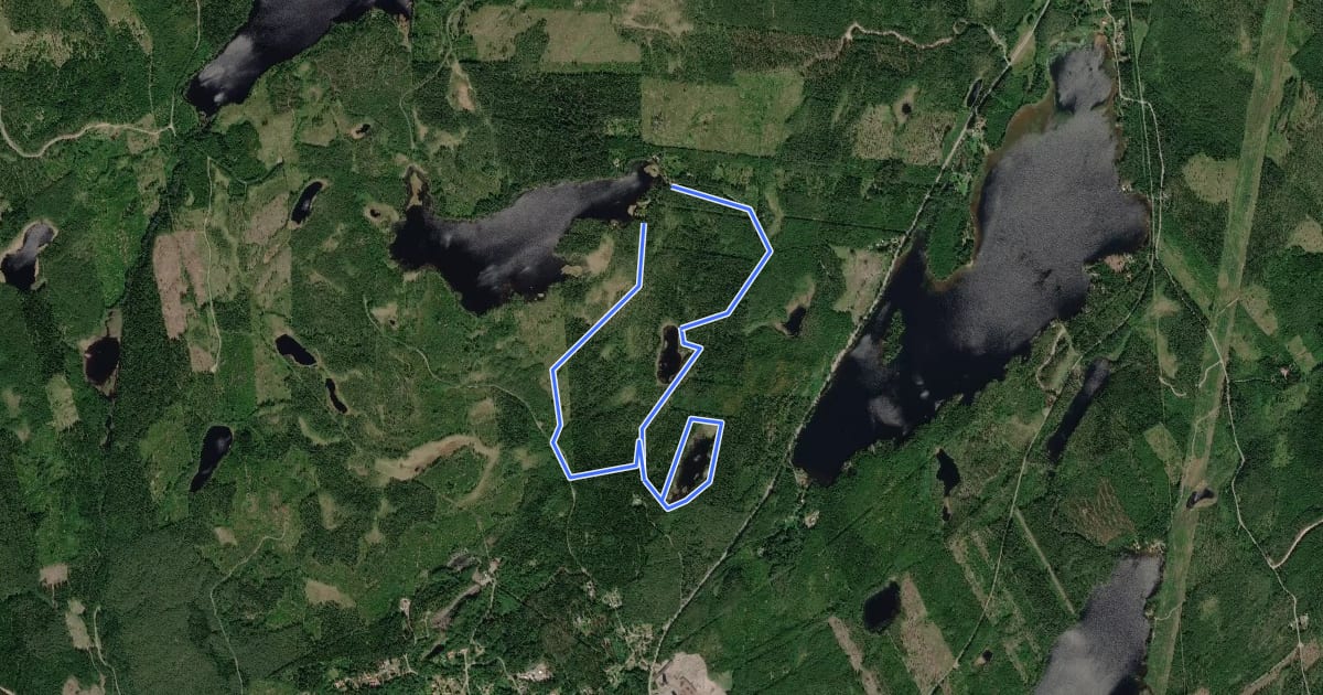 Маршрут Smörtjärnsrundan на спутниковом снимке