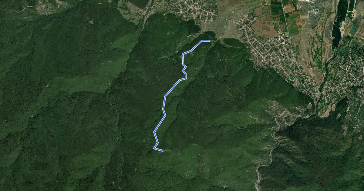 Маршрут Smadenitsa - Varvara downhill track на спутниковом снимке
