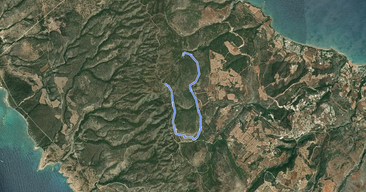 Маршрут Smigies Nature Trail на спутниковом снимке