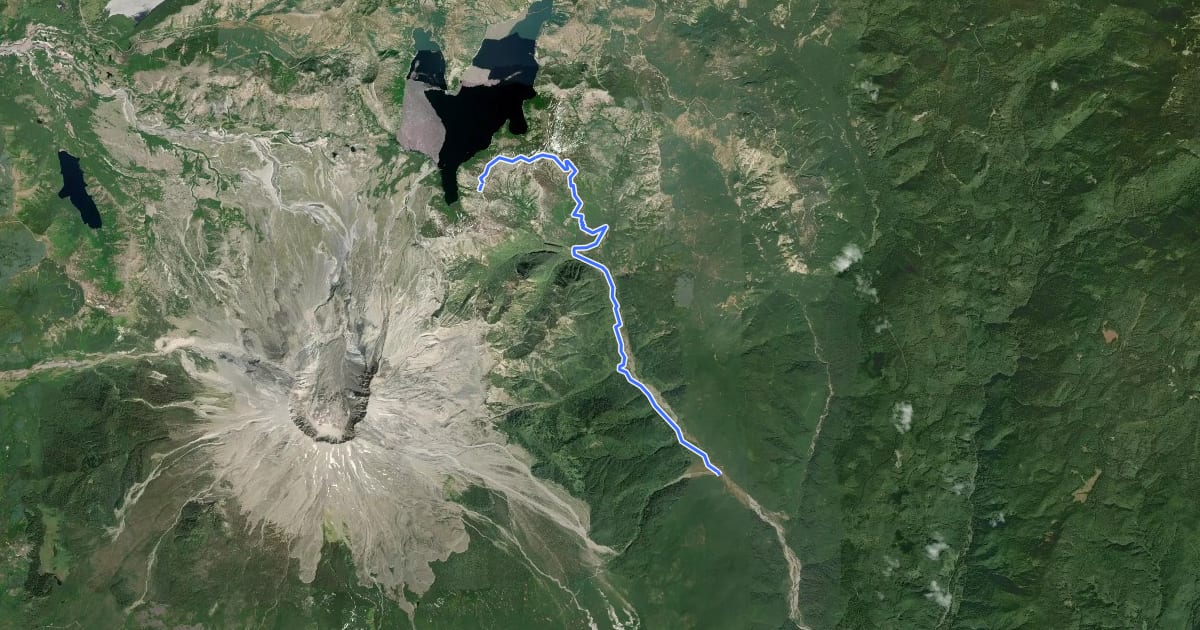 Маршрут Smith Creek Trail на спутниковом снимке