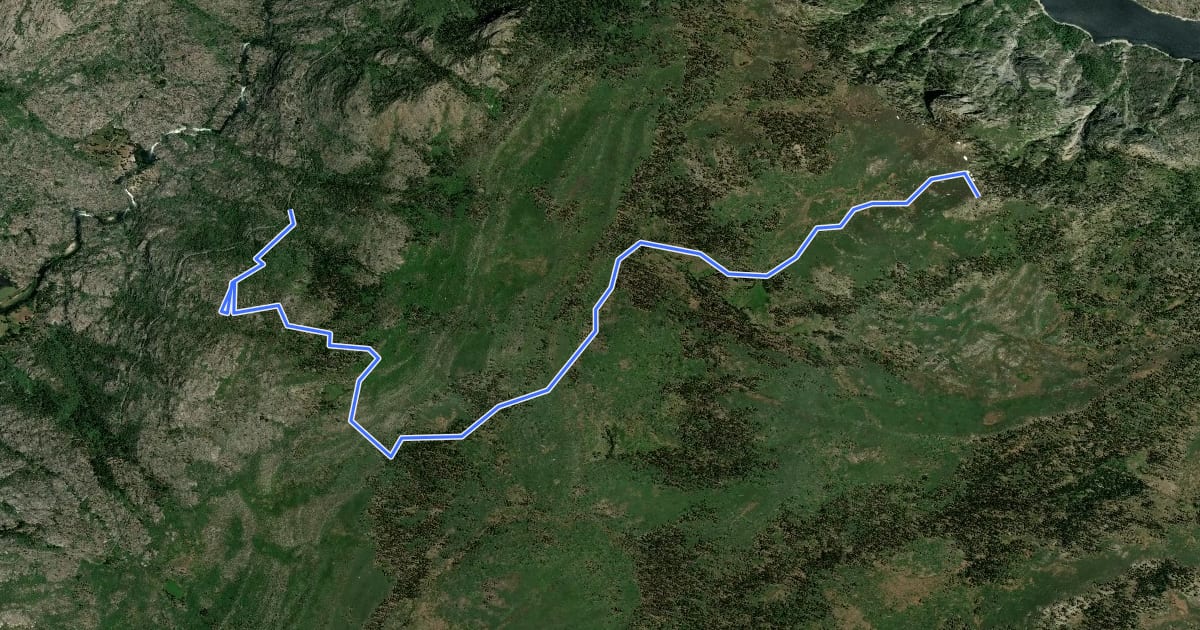 Маршрут Smith Peak Trail на спутниковом снимке