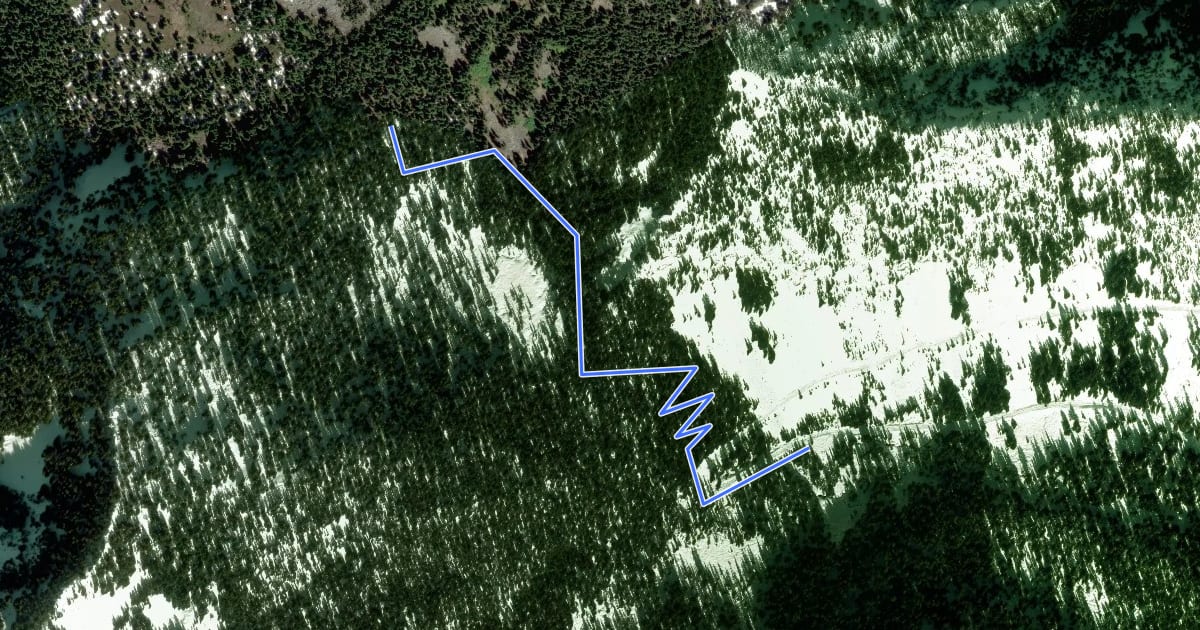 Маршрут Smithbrook Trail на спутниковом снимке