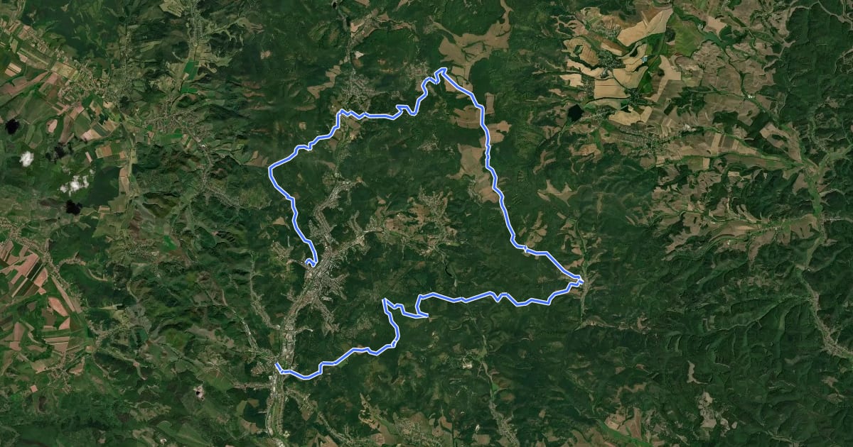 Маршрут smtb (Salgótarján - Bárna ) на спутниковом снимке