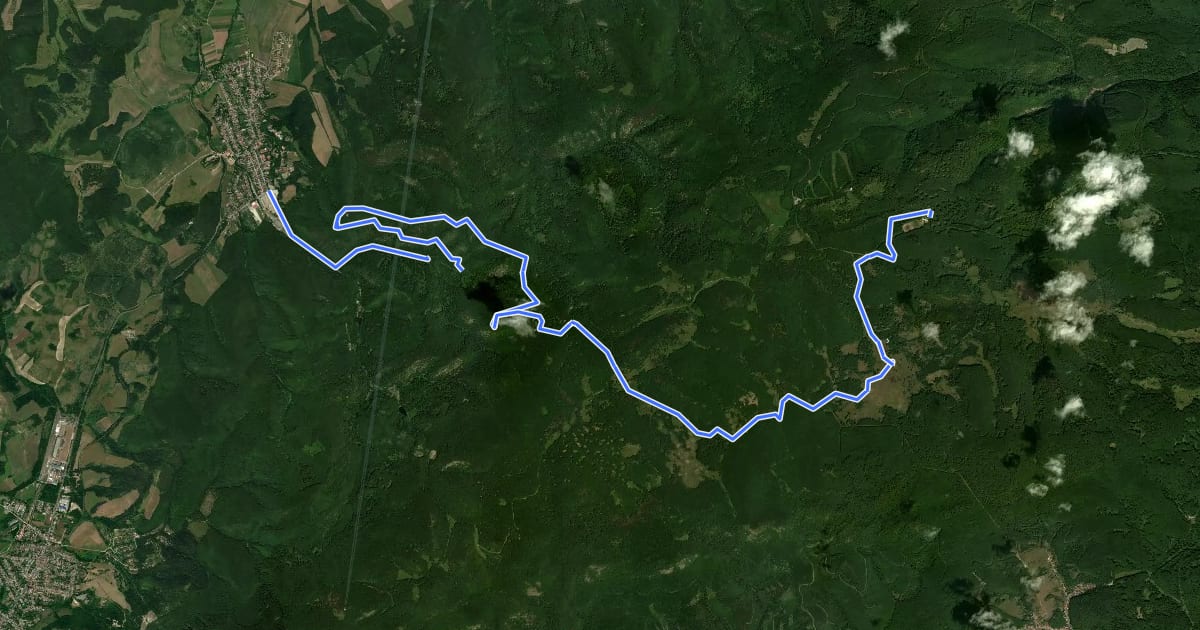 Маршрут smtb Szilvásvárad-Csipkés-kút sárga MTB на спутниковом снимке