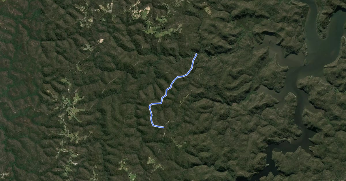 Маршрут Smuggles Ridge Track на спутниковом снимке