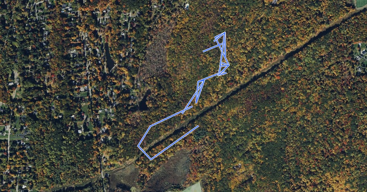 Маршрут Snake Hill Trail на спутниковом снимке