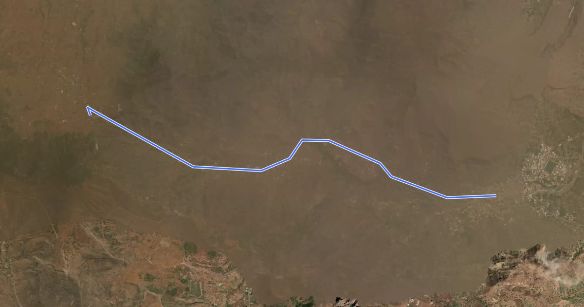 Маршрут SNC3-Saniclau Trails Nha Caminhe на спутниковом снимке